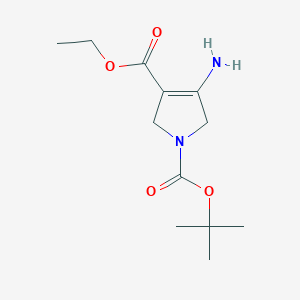 molecular formula C12H20N2O4 B3030753 1-Tert-butyl 3-ethyl 4-amino-1H-pyrrole-1,3(2H,5H)-dicarboxylate CAS No. 951626-01-0