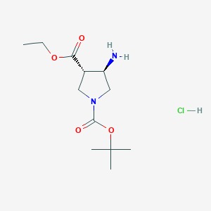 trans-1-Tert-butyl 3-ethyl 4-aminopyrrolidine-1,3-dicarboxylate hydrochloride