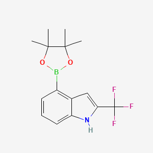 4-(4,4,5,5-tetramethyl-1,3,2-dioxaborolan-2-yl)-2-(trifluoromethyl)-1H-indole