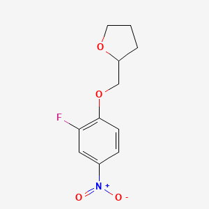 2-[(2-Fluoro-4-nitrophenoxy)methyl]tetrahydrofuran