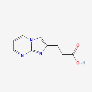 molecular formula C9H9N3O2 B3030779 3-(Imidazo[1,2-a]pyrimidin-2-yl)propanoic acid CAS No. 956101-01-2