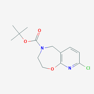 molecular formula C13H17ClN2O3 B3030781 Tert-butyl 8-chloro-2,3-dihydropyrido[3,2-F][1,4]oxazepine-4(5H)-carboxylate CAS No. 956434-30-3