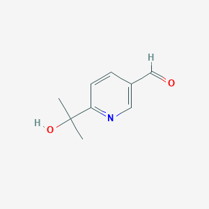 molecular formula C9H11NO2 B3030783 6-(2-羟基丙烷-2-基)烟醛 CAS No. 956723-10-7