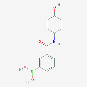 molecular formula C13H18BNO4 B3030785 3-(trans-4-Hydroxycyclohexylcarbamoyl)phenylboronic acid CAS No. 957062-71-4