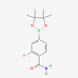 2-Fluoro-4-(4,4,5,5-tetramethyl-1,3,2-dioxaborolan-2-yl)benzamide