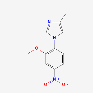 molecular formula C11H11N3O3 B3030793 1-(2-methoxy-4-nitrophenyl)-4-methyl-1H-imidazole CAS No. 958245-17-5