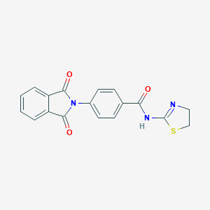 molecular formula C18H13N3O3S B303080 N-(4,5-dihydro-1,3-thiazol-2-yl)-4-(1,3-dioxo-1,3-dihydro-2H-isoindol-2-yl)benzamide 