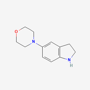 molecular formula C12H16N2O B3030804 4-(吲哚-5-基)吗啉 CAS No. 959238-58-5