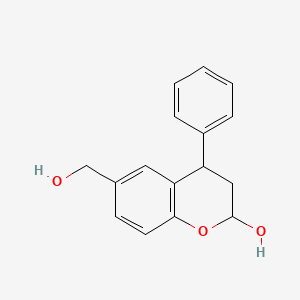 molecular formula C16H16O3 B3030813 6-(羟甲基)-4-苯基色满-2-醇 CAS No. 959624-24-9