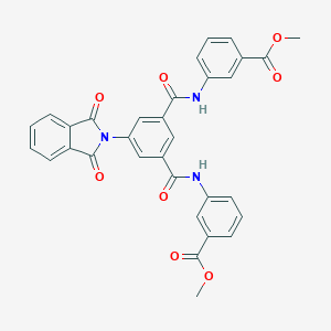 molecular formula C32H23N3O8 B303082 methyl 3-[(3-(1,3-dioxo-1,3-dihydro-2H-isoindol-2-yl)-5-{[3-(methoxycarbonyl)anilino]carbonyl}benzoyl)amino]benzoate 