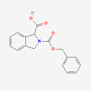 molecular formula C17H15NO4 B3030823 N-Cbz-isoindoline-1-carboxylic acid CAS No. 96325-10-9