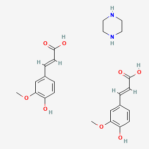 molecular formula C24H30N2O8 B3030829 Piperazine bisferulate CAS No. 96585-18-1