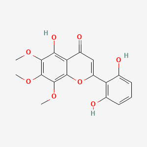 molecular formula C18H16O8 B3030851 2-(2,6-Dihydroxyphenyl)-5-hydroxy-6,7,8-trimethoxychromen-4-one CAS No. 98187-98-5