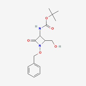 molecular formula C16H22N2O5 B3030856 Tert-butyl ((2S,3S)-1-(benzyloxy)-2-(hydroxymethyl)-4-oxoazetidin-3-yl)carbamate CAS No. 98377-05-0