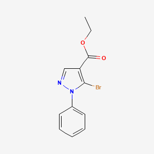 molecular formula C12H11BrN2O2 B3030859 ethyl 5-bromo-1-phenyl-1H-pyrazole-4-carboxylate CAS No. 98534-71-5