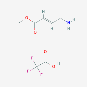molecular formula C7H10F3NO4 B3030868 2-Butenoic acid, 4-amino-, methyl ester, (E)-, trifluoroacetate CAS No. 99281-88-6