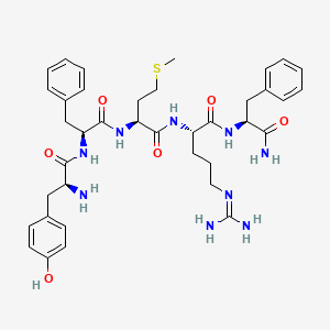 molecular formula C38H51N9O6S B3030873 H-Tyr-phe-met-arg-phe-NH2 CAS No. 99414-63-8