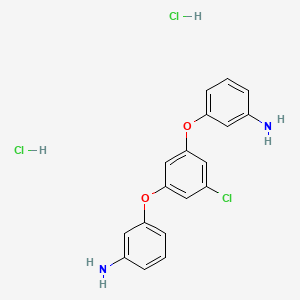 molecular formula C18H17Cl3N2O2 B3030874 1,3-Bis(3-aminophenoxy)-5-chlorobenzene Dihydrochloride CAS No. 99503-73-8