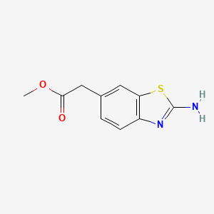 molecular formula C10H10N2O2S B3030880 2-(2-氨基苯并[d]噻唑-6-基)乙酸甲酯 CAS No. 99738-99-5