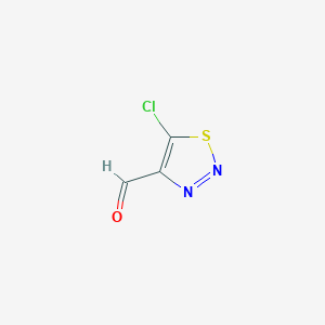molecular formula C3HClN2OS B3030886 5-Chloro-1,2,3-thiadiazole-4-carbaldehyde CAS No. 100305-91-7