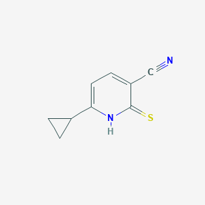 molecular formula C9H8N2S B3030891 3-吡啶甲腈，6-环丙基-1,2-二氢-2-硫代- CAS No. 101045-94-7