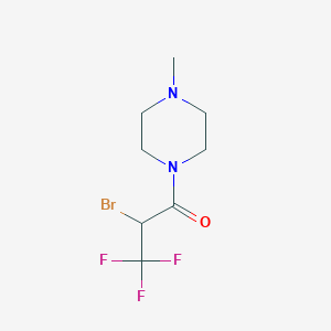 molecular formula C8H12BrF3N2O B3030904 2-溴-3,3,3-三氟-1-(4-甲基哌嗪-1-基)丙انون CAS No. 1031927-96-4