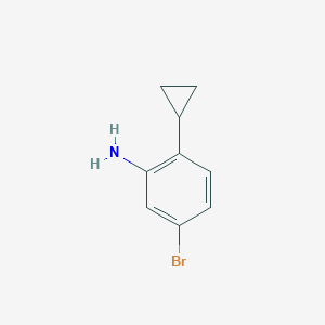 molecular formula C9H10BrN B3030912 5-Bromo-2-cyclopropylaniline CAS No. 104902-31-0