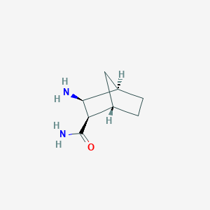 molecular formula C8H14N2O B3030918 diexo-3-氨基-双环[2.2.1]庚烷-2-羧酸酰胺 CAS No. 105786-39-8