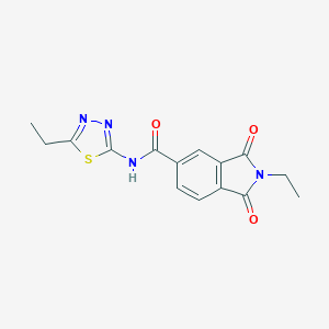 molecular formula C15H14N4O3S B303093 2-ethyl-N-(5-ethyl-1,3,4-thiadiazol-2-yl)-1,3-dioxo-5-isoindolinecarboxamide 