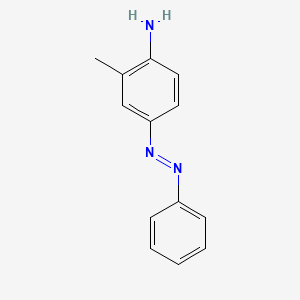 molecular formula C13H13N3 B3030947 2-Methyl-4-(2-phenyldiaz-1-enyl)aniline CAS No. 1142-13-8