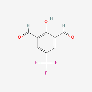 2-Hydroxy-5-(trifluoromethyl)benzene-1,3-dicarbaldehyde