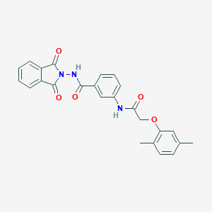 molecular formula C25H21N3O5 B303096 3-{[(2,5-dimethylphenoxy)acetyl]amino}-N-(1,3-dioxo-1,3-dihydro-2H-isoindol-2-yl)benzamide 
