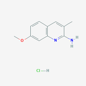 molecular formula C11H13ClN2O B3030965 2-氨基-7-甲氧基-3-甲基喹啉盐酸盐 CAS No. 1171863-09-4