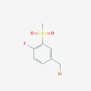 molecular formula C8H8BrFO2S B3030985 4-Fluoro-3-(methylsulphonyl)benzyl bromide CAS No. 1192347-88-8