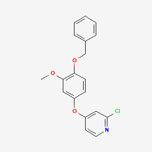 molecular formula C19H16ClNO3 B3030994 4-(4-(Benzyloxy)-3-methoxyphenoxy)-2-chloropyridine CAS No. 1206970-43-5