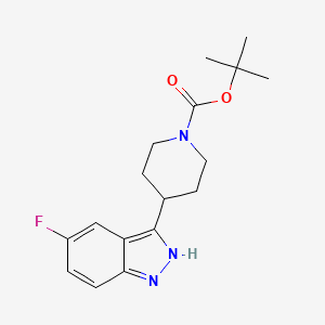 molecular formula C17H22FN3O2 B3031008 Tert-butyl 4-(5-fluoro-1H-indazol-3-YL)piperidine-1-carboxylate CAS No. 1228631-73-9