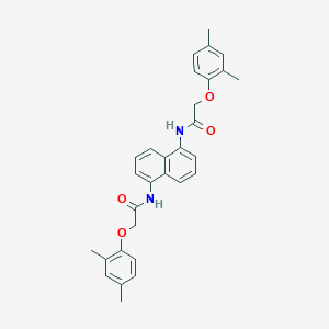 molecular formula C30H30N2O4 B303101 2-(2,4-dimethylphenoxy)-N-(5-{[(2,4-dimethylphenoxy)acetyl]amino}-1-naphthyl)acetamide 