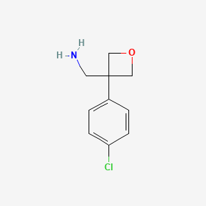 molecular formula C10H12ClNO B3031019 [3-(4-Chlorophenyl)oxetan-3-YL]methanamine CAS No. 1260672-85-2