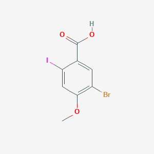 molecular formula C8H6BrIO3 B3031026 5-溴-2-碘-4-甲氧基苯甲酸 CAS No. 1269292-64-9