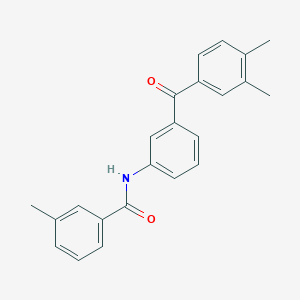 molecular formula C23H21NO2 B303103 N-[3-(3,4-dimethylbenzoyl)phenyl]-3-methylbenzamide 