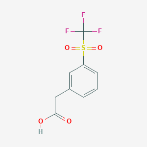 molecular formula C9H7F3O4S B3031033 3-(三氟甲磺酰基)苯乙酸 CAS No. 1301739-14-9