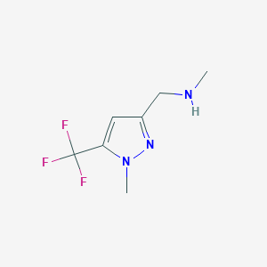 molecular formula C7H10F3N3 B3031055 甲基{[1-甲基-5-(三氟甲基)吡唑-3-基]甲基}胺 CAS No. 1345510-63-5
