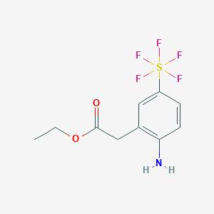 Ethyl (2-amino-5-(pentafluorosulfanyl)phenyl)acetate