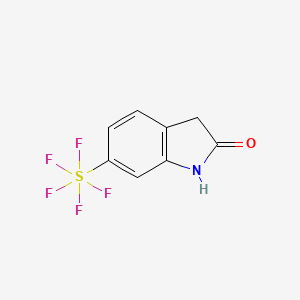 molecular formula C8H6F5NOS B3031067 6-(五氟硫烷基)-1,3-二氢吲哚-2-酮 CAS No. 1379811-89-8