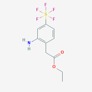 Ethyl (2-amino-4-(pentafluorosulfanyl)phenyl)acetate