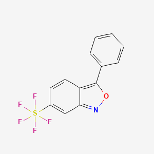 molecular formula C13H8F5NOS B3031069 3-Phenyl-6-(pentafluorosulfanyl)benzo[c]isoxazole CAS No. 1379811-92-3