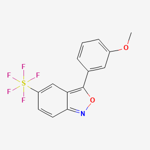 molecular formula C14H10F5NO2S B3031070 3-(3-Methoxyphenyl)-5-(pentafluorosulfanyl)benzo[c]isoxazole CAS No. 1379812-04-0