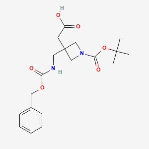 2-(3-((((Benzyloxy)carbonyl)amino)methyl)-1-(tert-butoxycarbonyl)azetidin-3-yl)acetic acid