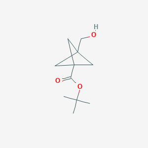 molecular formula C11H18O3 B3031075 Tert-butyl 3-(hydroxymethyl)bicyclo[1.1.1]pentane-1-carboxylate CAS No. 138732-32-8