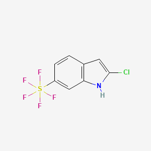 molecular formula C8H5ClF5NS B3031082 2-Chloro-6-pentafluorosulfanyl-1H-indole CAS No. 1394319-33-5